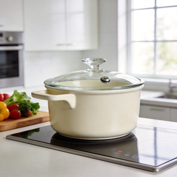 Nonstick Ceramic Coated Stock Pot with Helper Handle