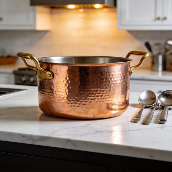 Hammered Copper Traditional Stock Pot