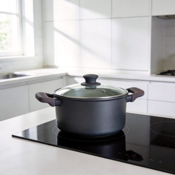 Hard Anodized Aluminum Induction Stock Pot